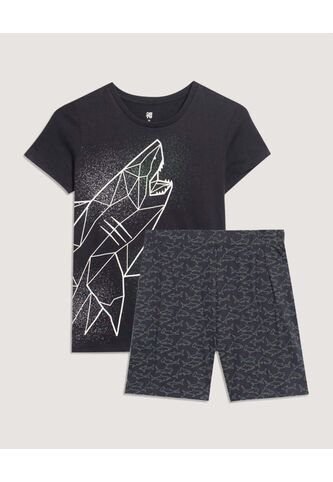 Pijama Para Niño M/C P/C Color Azul  Marca Ostu #80040088 Ostu