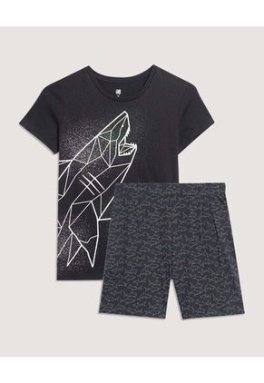 Pijama Para Niño M/C P/C Color Azul  Marca Ostu #80040088