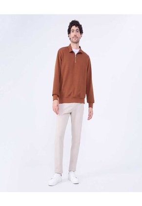 Buzo Para Hombre Zipper Color Terracota Marca Ostu #60060479