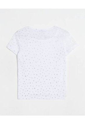 Camiseta  Infantil Niña Manga Corta Cuello Redondo Color Blanco Marca Ostu #90090359