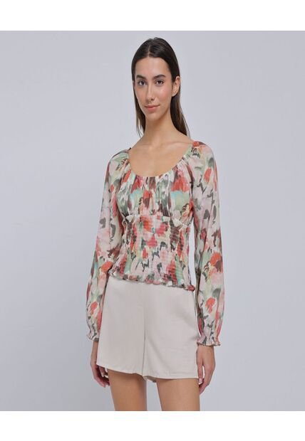 Blusa Para Mujer Manga Larga Color Rojo Marca Ostu #40121023