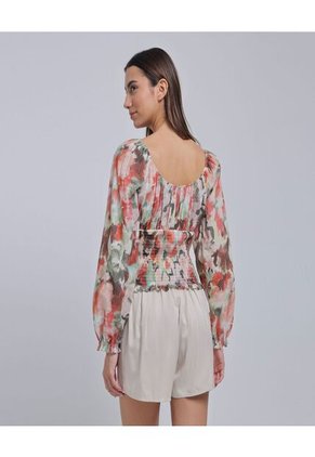 Blusa Para Mujer Manga Larga Color Rojo Marca Ostu #40121023