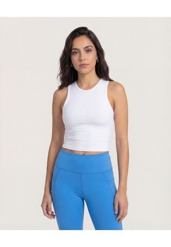 Camiseta  Para Mujer Manga Sisa Cuello Redondo Color Blanco Marca Ostu #40092792 Ostu