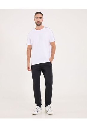 Camiseta  Para Hombre Manga Corta Cuello Redondo Color Blanco Marca Ostu #60091801