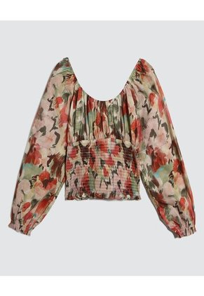 Blusa Para Mujer Manga Larga Color Rojo Marca Ostu #40121023