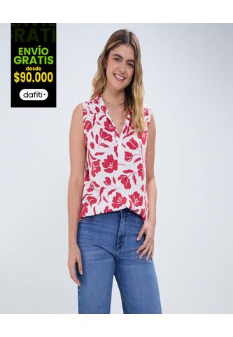 Blusa Para Mujer Manga Sisa Color Rojo Marca Ostu #40120964 Ostu