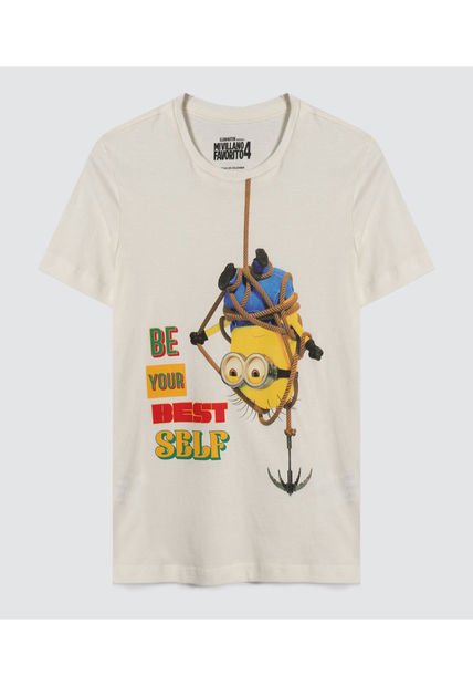 Camiseta Para Niño Manga Corta Color Crema Marca Ostu #80090202