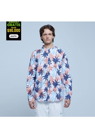 Camisa Para Hombre Manga Larga Sin Bolsillo Color Rosado  Marca Ostu #60010622 Ostu