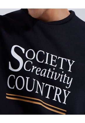 Buzo Para Hombre Cuello Redondo Color Negro Marca Ostu #60060293