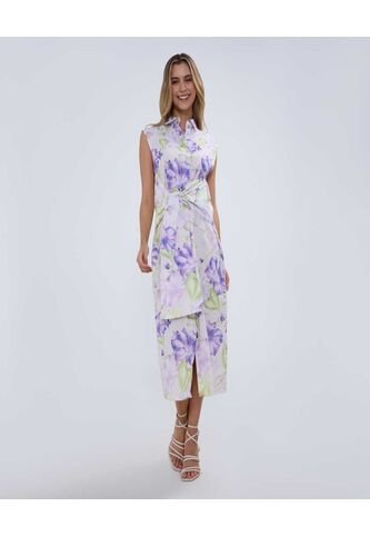 Vestido Para Mujer Manga Sisa Color Lila  Marca Ostu #40170287 Ostu