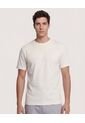 Camiseta  Para Hombre Manga Corta Cuello Redondo Color Crema Marca Ostu #60091909 de Ostu