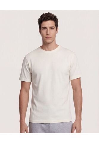 Camiseta  Para Hombre Manga Corta Cuello Redondo Color Crema Marca Ostu #60091909 Ostu