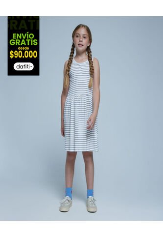 Vestido Para Niña Manga Sisa Color Azul  Marca Ostu #90170063 Ostu