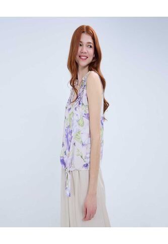 Blusa Para Mujer Manga Sisa Color Lila  Marca Ostu #40121076 Ostu