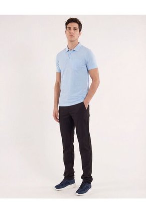 Polo Para Hombre Cuello Tejido Con Bolsillo Color Azul Marca Ostu #60110874