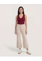 Jean Para Mujer Crop Flare Color Beige Marca Ostu #40160467 de Ostu