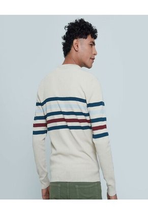 Saco Para Hombre Cuello Redondo Color Beige Marca Ostu #60330035