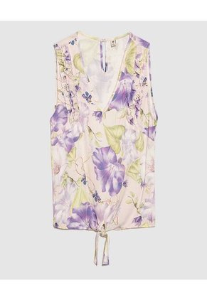 Blusa Para Mujer Manga Sisa Color Lila Marca Ostu #40121076