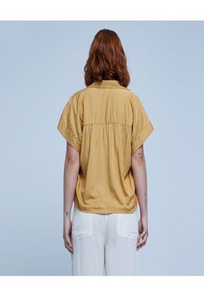 Blusa Para Mujer Manga Corta Color Amarillo  Marca Ostu #40120915