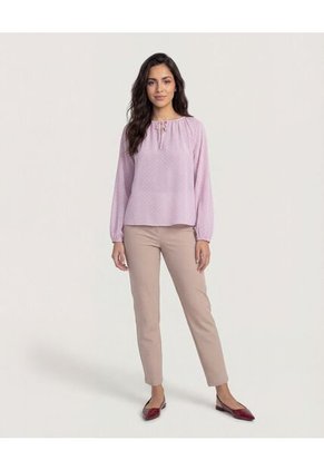 Blusa  Para Mujer Manga Larga Color Rosa Marca Ostu #40121245
