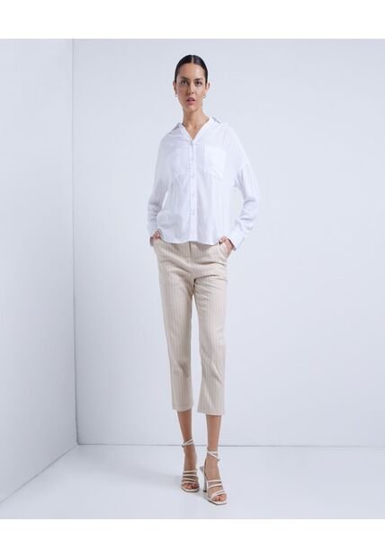 Pantalon Para Mujer Capri Color Café Claro Marca Ostu #40070442