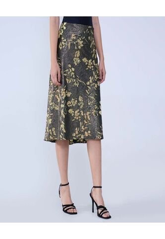 Falda Para Mujer Medio Color Verde  Marca Ostu #40140154 Ostu