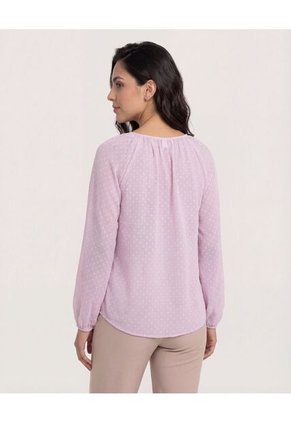 Blusa  Para Mujer Manga Larga Color Rosa Marca Ostu #40121245