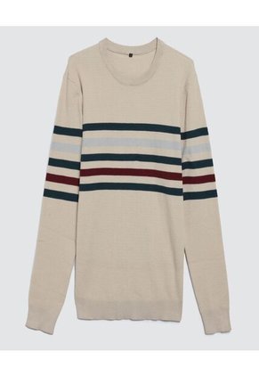 Saco Para Hombre Cuello Redondo Color Beige Marca Ostu #60330035