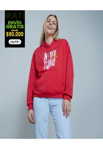 Buzo Para Mujer Hoodie Color Rojo Marca Ostu #40060311 Ostu