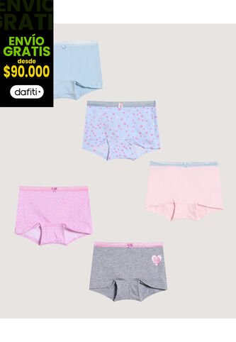 Ropa Interior  Infantil Niña Boxer Color Surtido Marca Ostu #90180076 Ostu