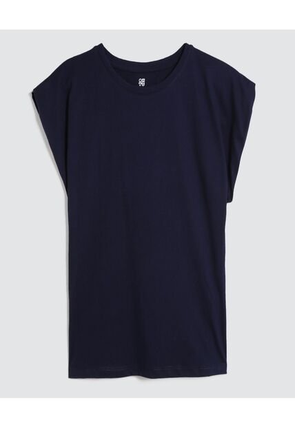 Camiseta Para Mujer Manga Sisa Color Azul  Marca Ostu #40092014