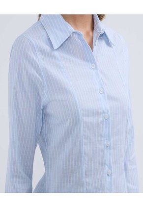 Camisa Para Mujer Manga Larga Color Azul Claro Marca Ostu #40010252
