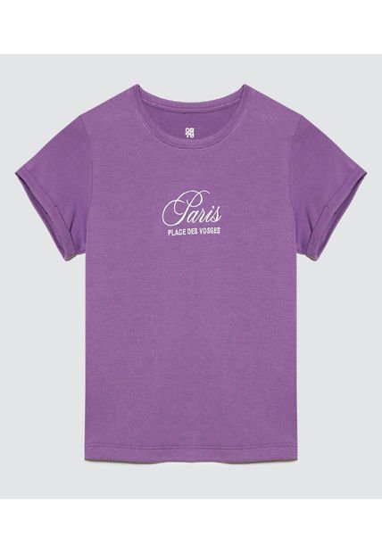 Camiseta Para Niña Manga Corta Color Morado Marca Ostu #90090245