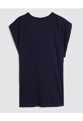 Camiseta Para Mujer Manga Sisa Color Azul  Marca Ostu #40092014