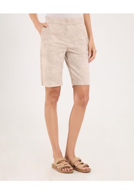 Bermuda Para Mujer Regular Corto Color Beige Marca Ostu #40100099