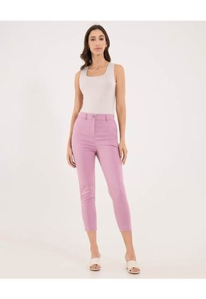 Pantalon Para Mujer Capri Color Lila Pastel Marca Ostu #40070772
