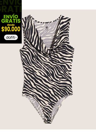 Body  Para Mujer Manga Sisa Color Negro Marca Ostu #40200236 Ostu