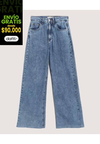 Jean  Para Mujer Wide-Leg Color Azul Marca Ostu #40160655 Ostu