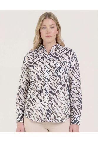 Camisa Para Mujer Manga Larga Color Crema Marca Ostu #40010248 Ostu