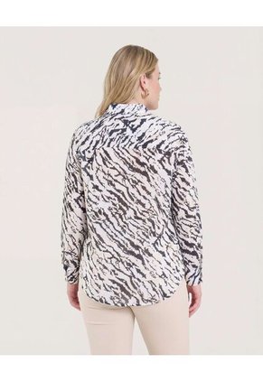 Camisa Para Mujer Manga Larga Color Crema Marca Ostu #40010248