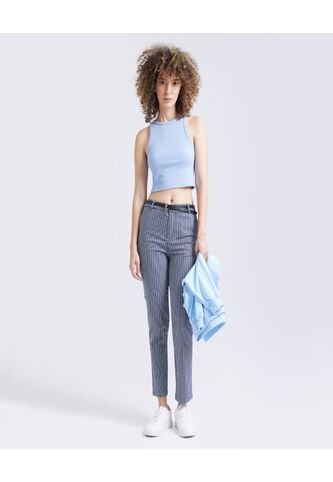 Pantalon Para Mujer Chino Color Azul  Marca Ostu #40070443 Ostu