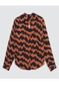 Blusa Para Mujer Manga 3/4 Color Terracota Marca Ostu #40120768 de Ostu