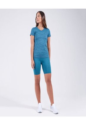 Camiseta Para Mujer Manga Corta Color Azul  Marca Ostu #40091807