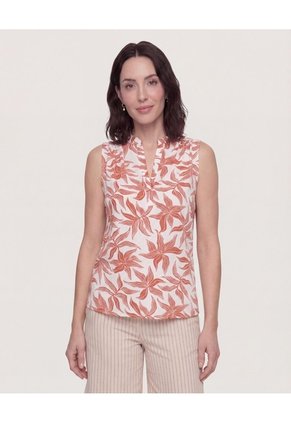 Blusa Manga Sisa Para Mujer Rojo Ostu