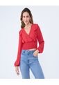 Blusa Para Mujer Manga Larga Color Rojo Marca Ostu #40120877 de Ostu