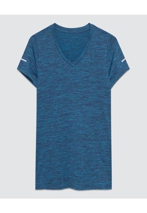 Camiseta Para Mujer Manga Corta Color Azul  Marca Ostu #40091807