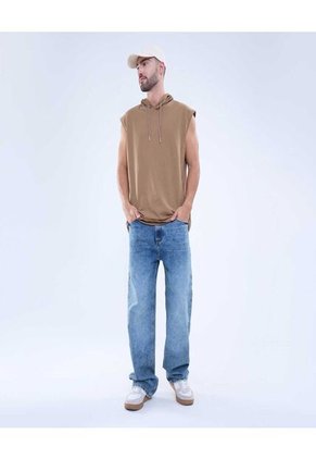 Camiseta Para Hombre Manga Sisa Cuello Redondo Color Café Marca Ostu #60091389