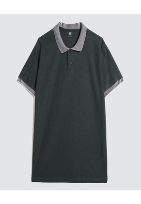 Polo Para Hombre Cuello Tejido Sin Bolsillo Color Verde  Marca Ostu #60110723