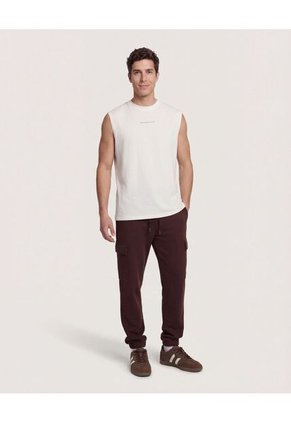 Camiseta  Para Hombre Manga Sisa Cuello Redondo Color Crema Marca Ostu #60091942