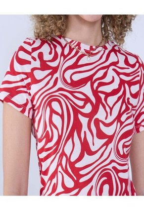 Camiseta Para Mujer Manga Corta Color Rojo Marca Ostu #40092232